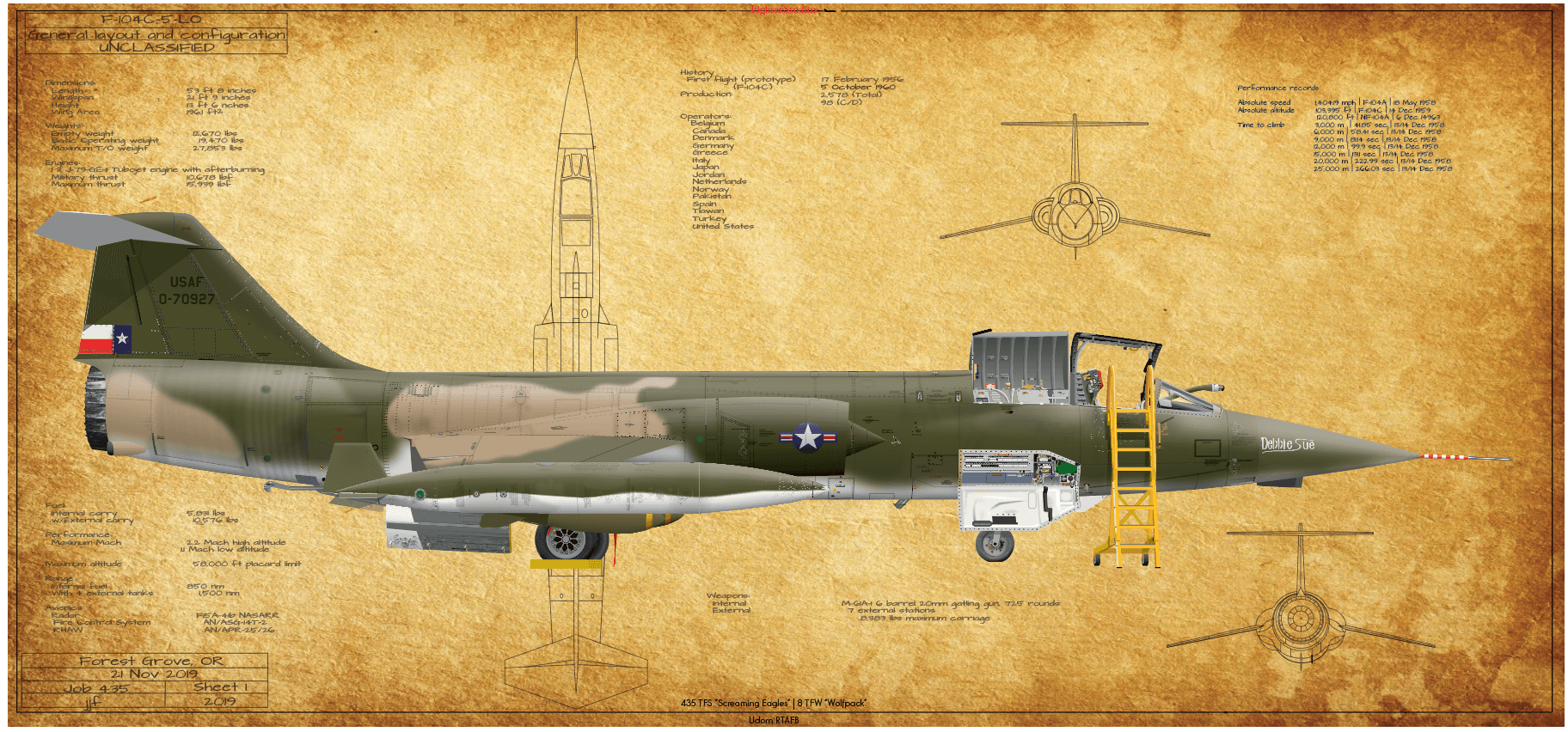 その他 No205 1/72 F-104C 435 TFS Lt. Joe Nevers F-104C Starfighter, 435 TFS 